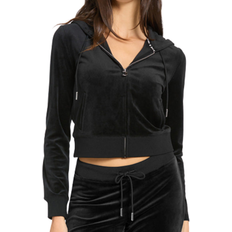 Juicy Couture Sweaters Juicy Couture Og Big Bling Velour Hoodie - Liquorice