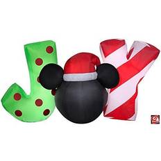 Inflatable Toy Figures 5 ft. Wide Airblown-Mickey Head JOY Sign-SM Scene-Disney