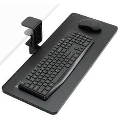 Keyboard Trays Vivo Black 25 Rotating Computer Keyboard and Mouse Tray, Extra Sturdy Single Desk Clamp, MOUNT-KB01CB