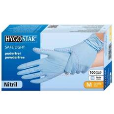Blau Einweghandschuhe Hygostar Einmalhandschuhe, Nitril Safelight blau, 100er Box