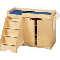 Jonti-Craft 3 Shelved Cabinet & Left Side Stairs Changing Table