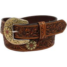 Equestrian Clothing Ariat Women's Sunflower Medallion Belt in Tan Leather