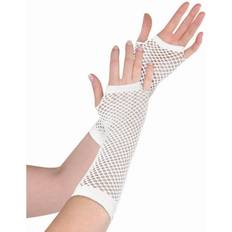Accessories Amscan white fishnet long gloves