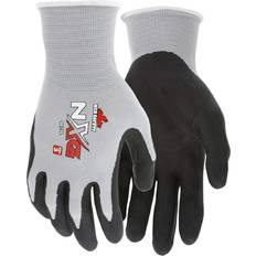Disposable Gloves MCR Safety Economy Foam Nitrile Gloves, X-large, Gray/black, Pairs