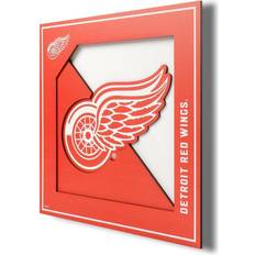 YouTheFan Detroit Red Wings 12'' x 3D Logo Wall Art