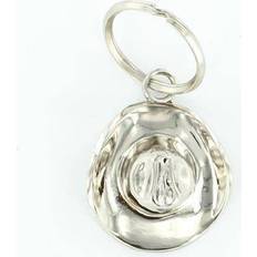 M & F Western Hat Key Ring - Silver