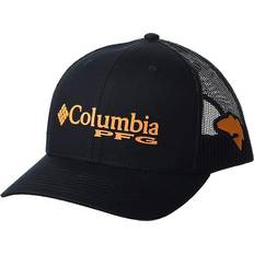 Columbia PFG Logo Mesh Snapback Low Crown - Black/Orange Blast