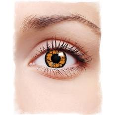 Farblinsen Horror-Shop Kontaktlinsen gelb/orange
