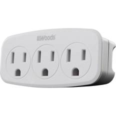 Remote Control Outlets Southwire Woods 3-Outlet Wall Tap with Phone Cradle