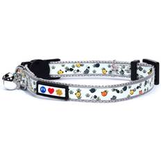 Pawtitas Glow In The Dark Grey Safety Buckle Removable Bell Collar