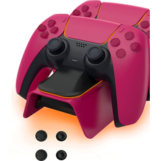 Gaming Accessories NexiGo Controller Charging Station for PS5 - Red/Black