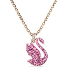 Swarovski Jewelry Swarovski Iconic Swan Pendant Medium Necklace - Rose Gold/Pink/Transparent