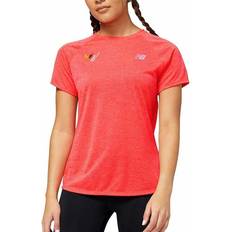 New Balance Damen Kurzarm-t-shirt Impact Run Orange