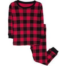 Nightwear Children's Clothing Leveret Cotton Plaid Pajamas - Red/Black
