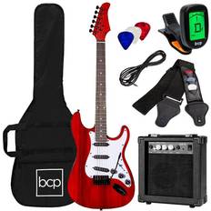 Guitars Best Choice Products Beginner Electric Guitar Kit w/ Case, 10W Amp, Tremolo Bar