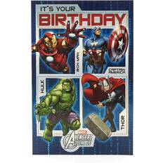 UK Greetings Cards & Invitations Disney Marvel Avengers Assemble Birthday Greeting Card