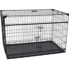 Dog Cages & Dog Carrier Bags - Dogs Pets Lucky Dog Double-Door Dog Crate with Sliding Doors XL 76.2x83.82