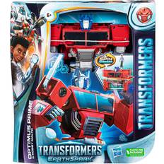 Transformers Figuren Hasbro Transformers Earthspark Spin Changer Optimus Prime with Robby Malto