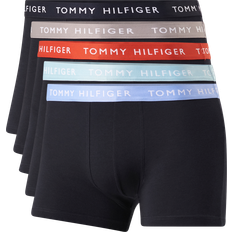 Tommy Hilfiger Underbukser Tommy Hilfiger 5-er Set Trunks Blau mit verschiedenfarbigem Webbund