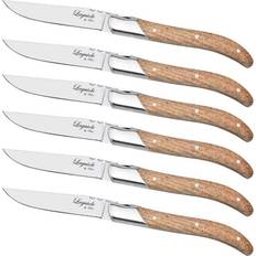 Laguiole Kjøkkenkniver Laguiole steakknive, Oak 6 stk. title