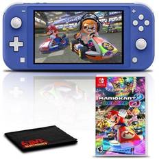 Nintendo switch console with mario kart Game Consoles Nintendo Switch Lite Blue Gaming Console Bundle with Mario Kart 8 Deluxe