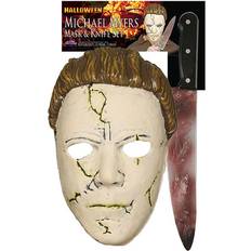 Halloween Head Masks Fun World Halloween michael myers mask/knife costume accessory set