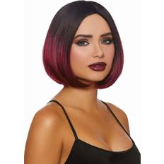 Dreamgirl Black Burgundy Ombre Wig Adult Halloween Accessory