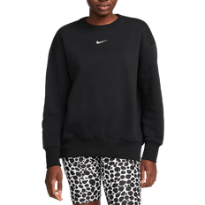 Damen - Sweatshirts Pullover Nike Sportswear Phoenix Fleece Oversized Crewneck Sweatshirt Women's - Black/Sail