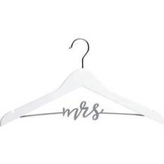 Pearhead Mrs. Wedding Dress Hanger for Bride to Be Bridal Hanger Bride Accessory White