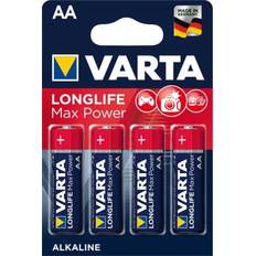 Alkalisk Batterier & Ladere Varta Longlife Max Power AA 4-pack