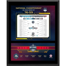 Sports Fan Products "UConn Huskies 2023 NCAA Men's Basketball National Champions 12" X 15" Sublimated Bracket Plaque"