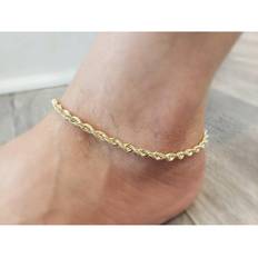 Anklets RM 14K Yellow Solid Gold Mirror Box Chain Necklace 24''