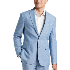 Blue - Men Suits Joseph Abboud Slim Fit Linen Blend Suit Separates Set - Dusty Blue
