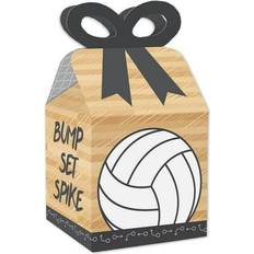 Big Dot of Happiness Bump, set, spike volleyball square favor gift boxes party bow boxes 12 ct
