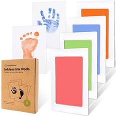 Photoframes & Prints 4pk Inkless Hand and Footprint Kit, Ink Pad for Baby Hand and Footprints, Mess Free Baby Imprint Kit Candy Candy