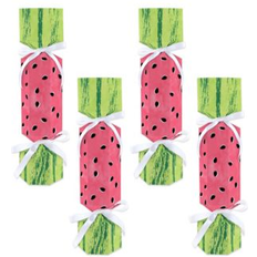 Big Dot of Happiness Sweet Watermelon No Snap Fruit Party Table Favors DIY Cracker Boxes Set 12