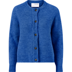 Cardigans Selected Lulu Alpaca Wool Blend Cardigan - Nebulas Blue