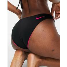 Nike Damen Bademode Nike Sorte og pink vendbare bikinitrusser med farveblok Sort