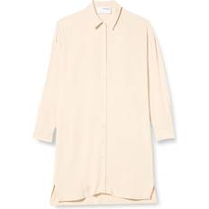 Skjortekrage Kjoler Selected Linen-blend Shirt Dress