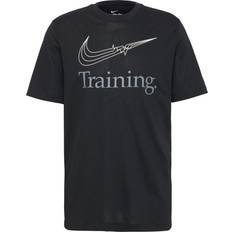 Nike Herre T-skjorter Nike Dri-FIT Herren-Trainings-T-Shirt Schwarz