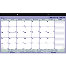 2024 Brownline 17.75" 10.88" Monthly Desk Pad Calendar, Blue/White