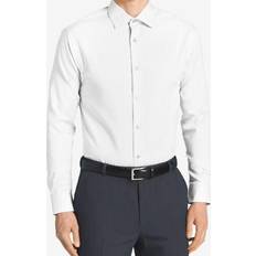 C.K $76 calvin klein men's regular-fit white herringbone cotton dress shirt