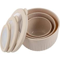 Classic Cuisine Set of 3 Bowls with Lids Eco-Conscious Essentials Microwave Kitchenware
