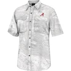 Colosseum T-shirts Colosseum Men's White Alabama Crimson Tide Realtree Aspect Charter Full-Button Fishing Shirt