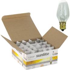 Incandescent Lamps on sale Sunlite 01280 7C7/CL/25PK Night Light Bulb