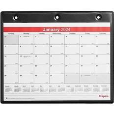 Staples Calendars Staples 2024 11 Desk/Wall Calendar, White/Black ST12949-24