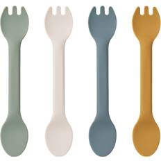 Liewood Jan 2 in 1 Cutlery 4-Pack Faune Green Multi Mix