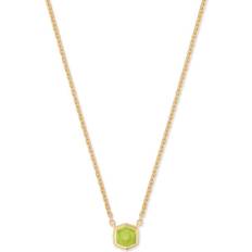 Peridot Jewelry Kendra Scott Davie Pendant Necklace - Gold/Green