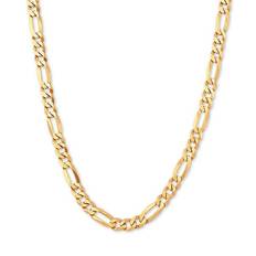 Necklaces Welry Figaro Chain Necklace 7mm - Gold