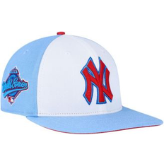 New york yankees hat Pro Standard Men's White/Light Blue New York Yankees Blue Raspberry Ice Cream Drip Snapback Hat